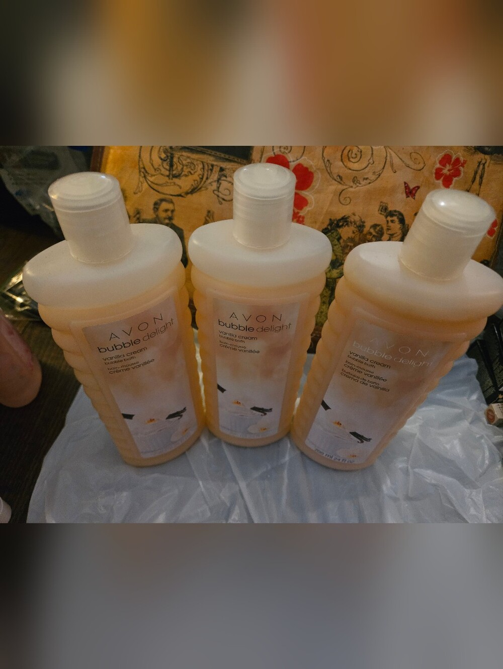 Lot of 3 Avon Vanilla Cream Bubble Bath Delight 24 fl oz each New & Sealed 700ml